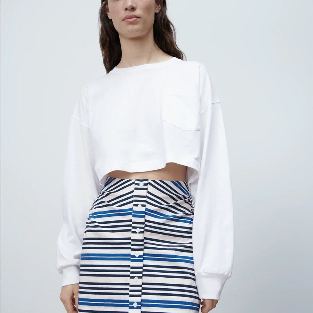 Zara CONTRAST DRESS WITH CUT-OUT DETAIL - Picture 15 of 15